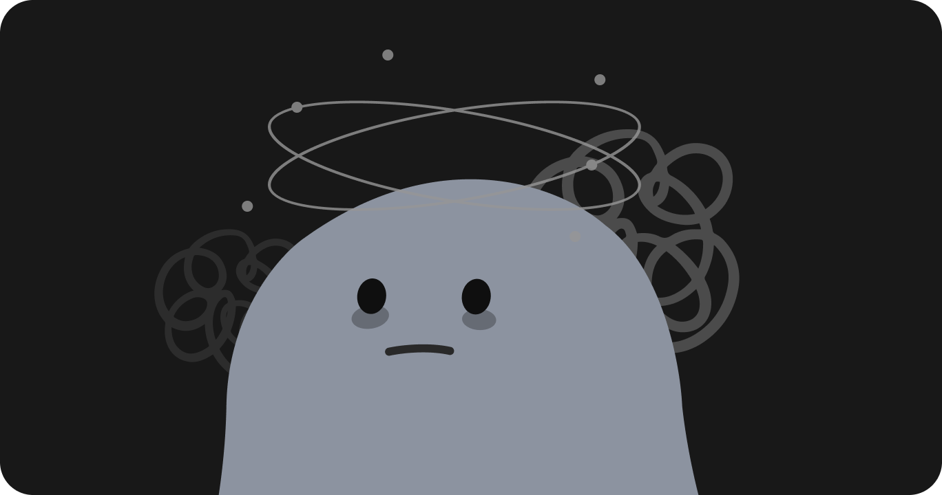 悪夢の原因の一つであるストレスを受けている様子