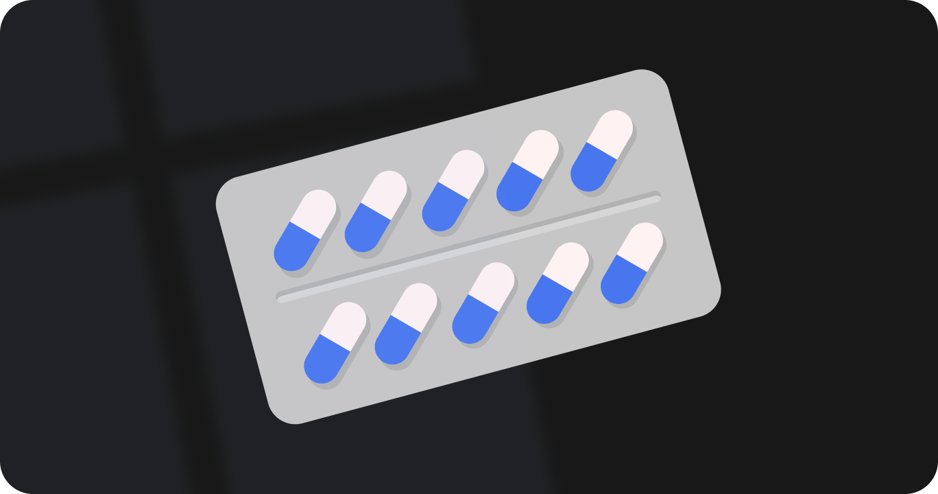 メラトニンの過剰摂取を心配して、夜にメラトニンを見ている図