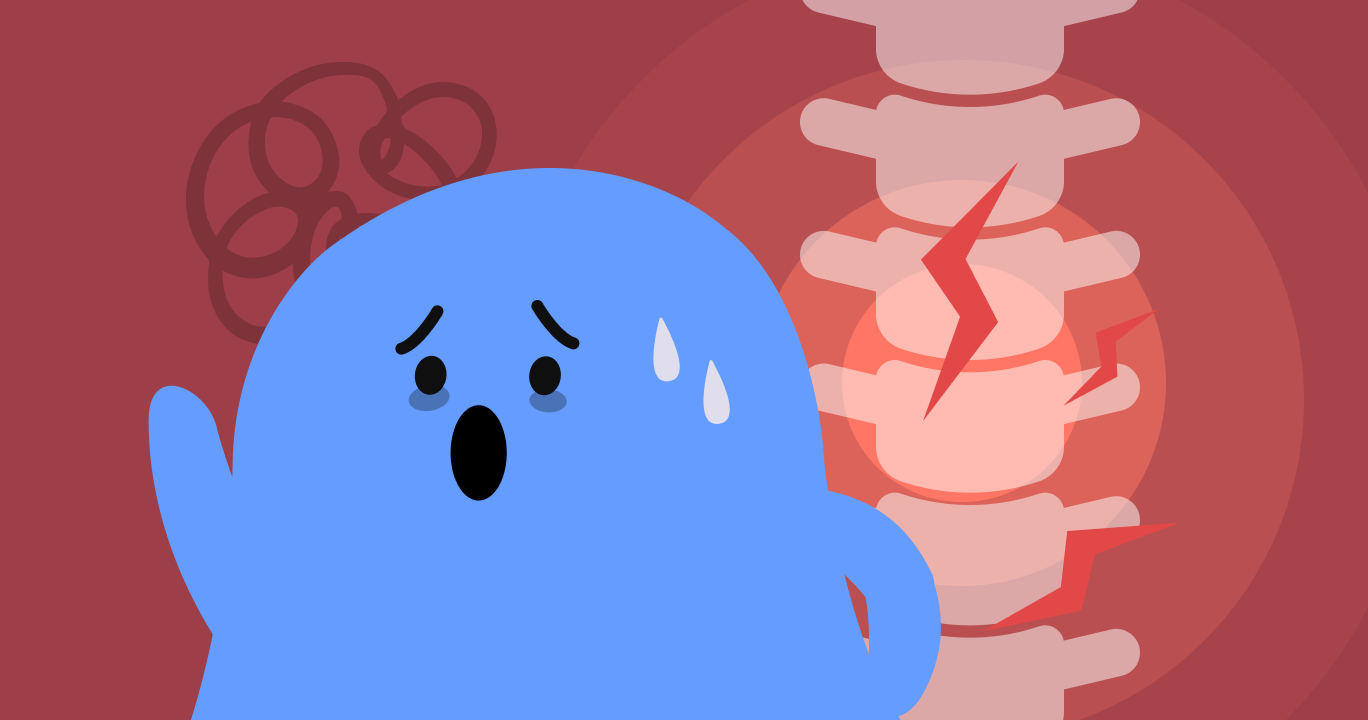 椎間板ヘルニアによって、寝ている間や起き上がるときに腰の痛みがひどくなる様子