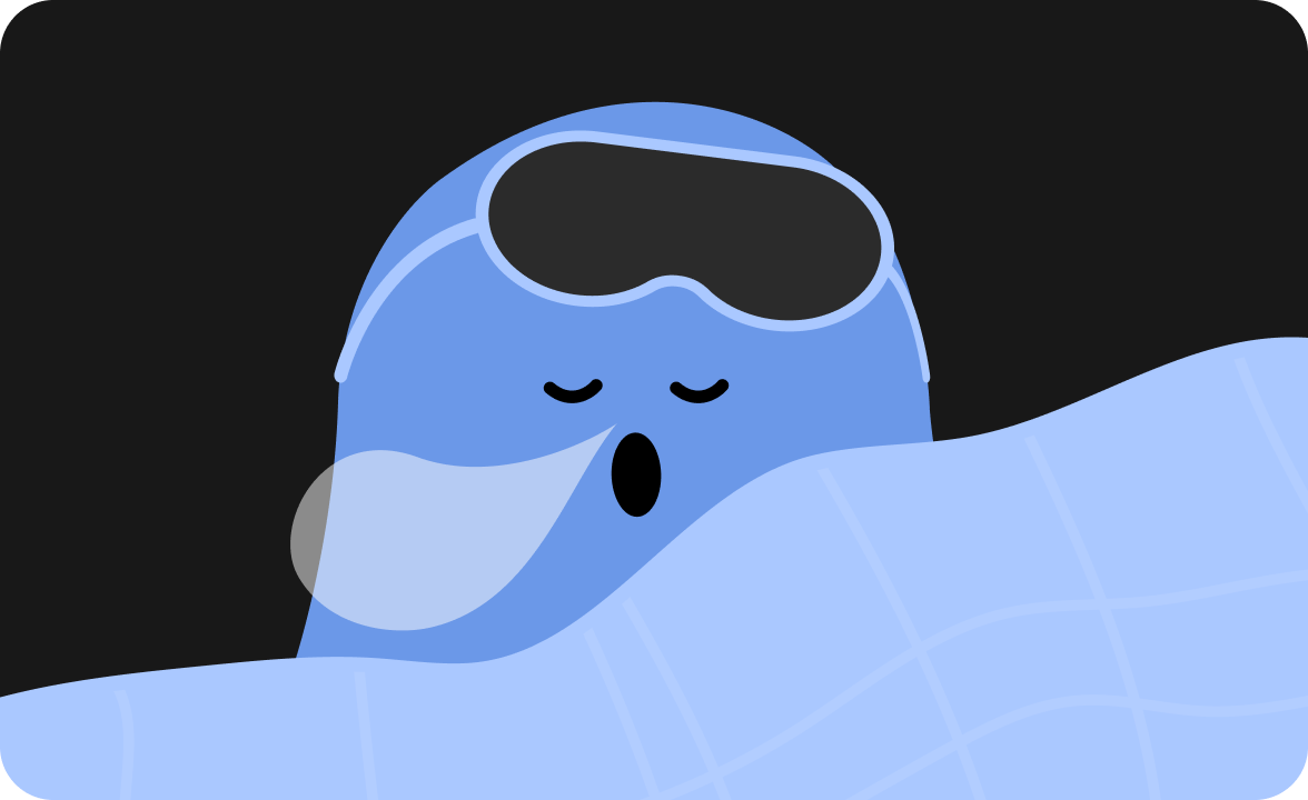 睡眠の質を改善してぐっすり眠っている様子