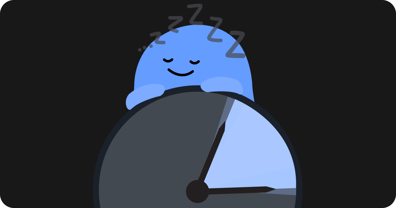 眠りながら睡眠段階に入っていく様子を示すイラスト